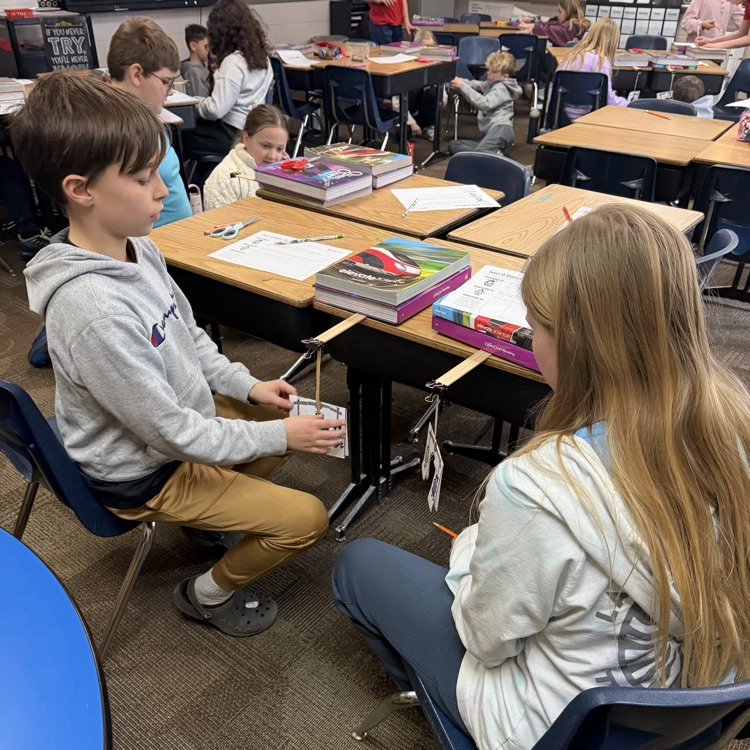 Beadle fourth graders in Mrs. Lukkes's class learned about energy and used models to explore how energy is stored and released.  