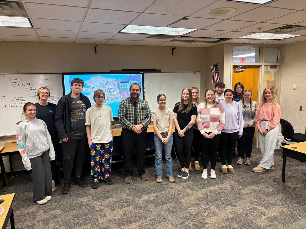 Mr. Streyle with Intro students