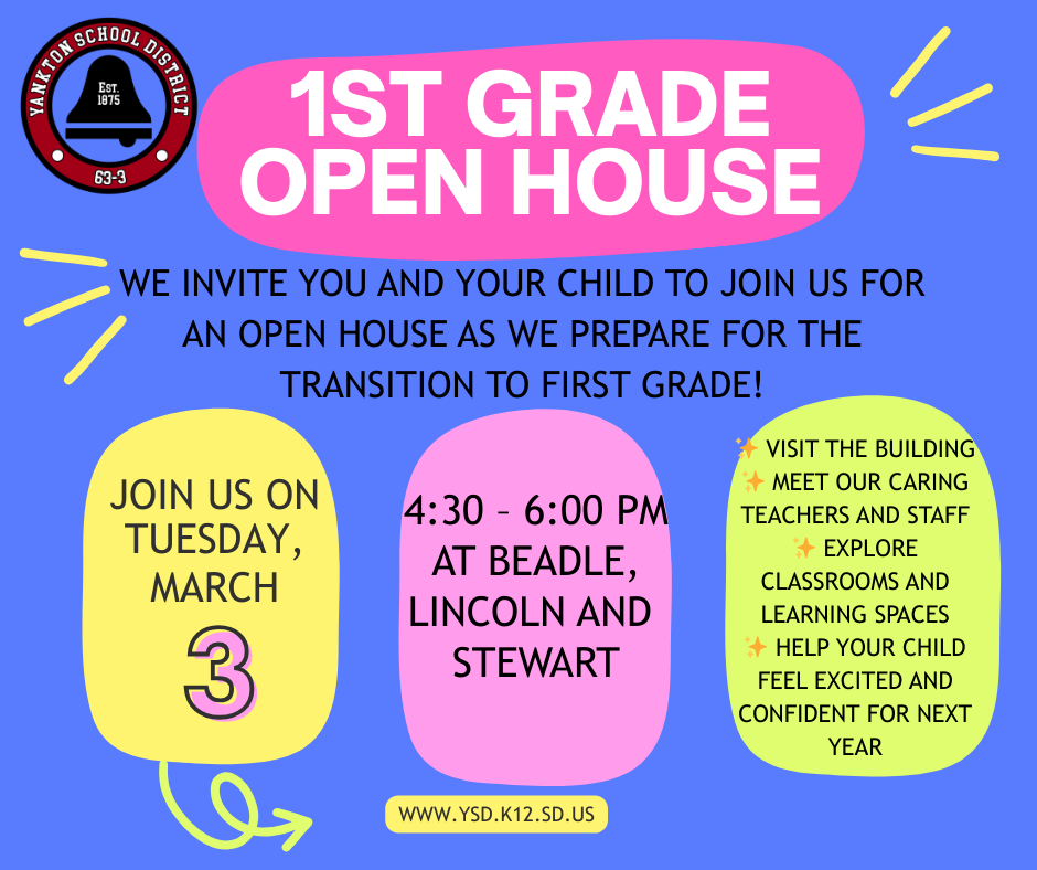 First Grade Open House Facebook Post