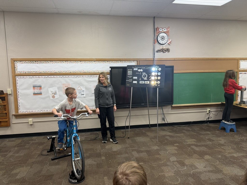 Powering the generator with a bike