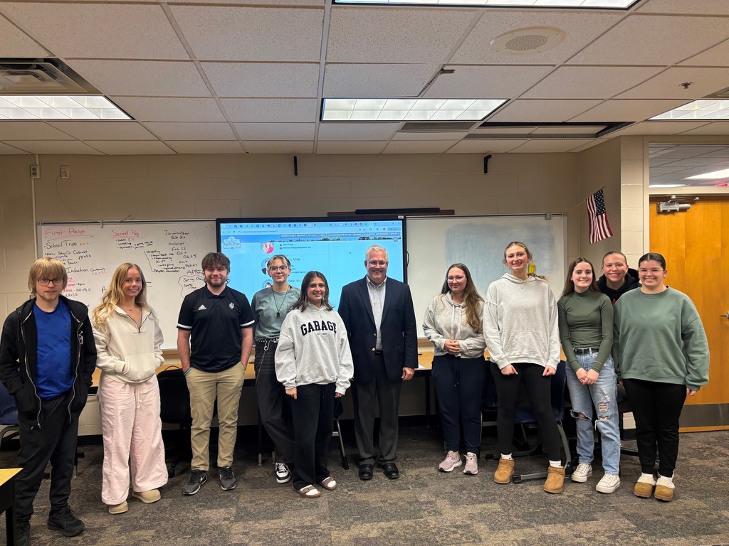 Dr. Wade Pogany with YHS Intro. to Edu. class.