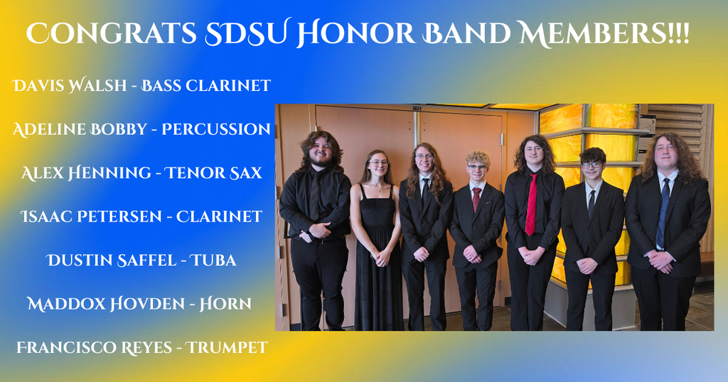 Congratus SDSU Honor Band Members!!!