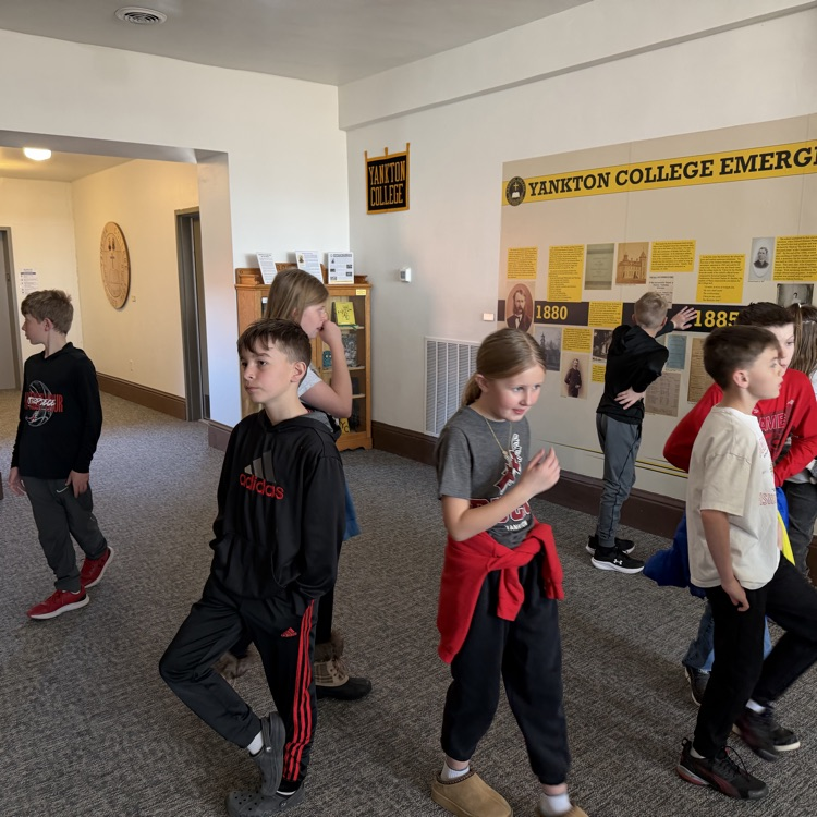 Mrs. Lukkes's fourth graders at Beadle enjoyed the Mead Museum. They learned about the Dust Bowl, Lewis and Clark, and Yankton College. 