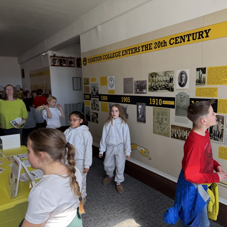 Mrs. Lukkes's fourth graders at Beadle enjoyed the Mead Museum. They learned about the Dust Bowl, Lewis and Clark, and Yankton College. 