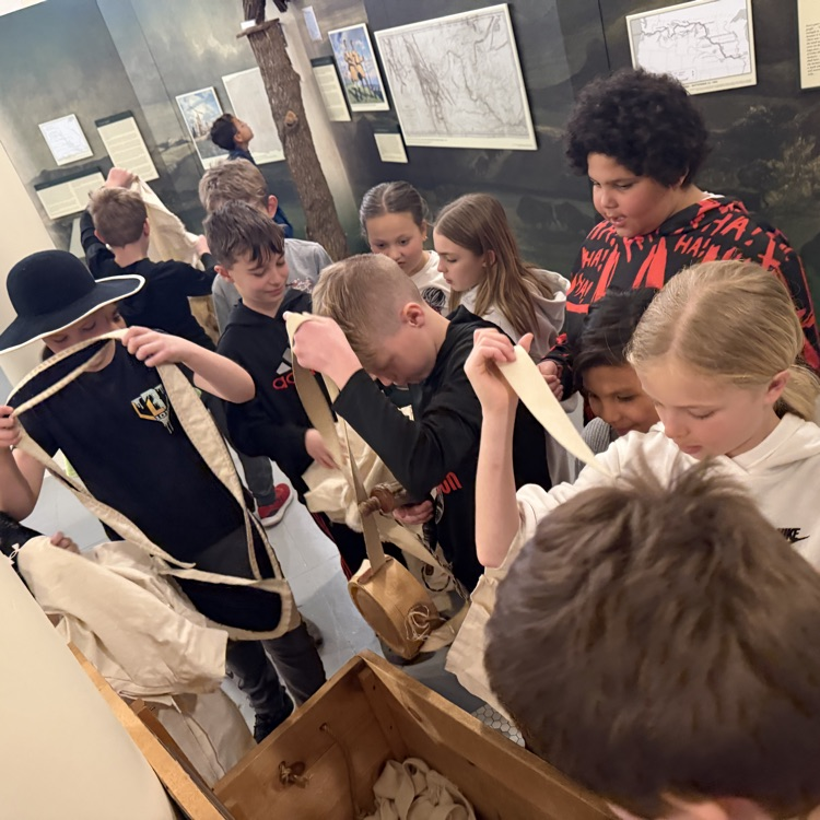 Mrs. Lukkes's fourth graders at Beadle enjoyed the Mead Museum. They learned about the Dust Bowl, Lewis and Clark, and Yankton College. 