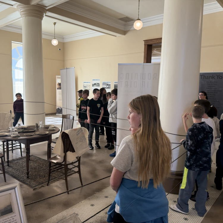 Mrs. Lukkes's fourth graders at Beadle enjoyed the Mead Museum. They learned about the Dust Bowl, Lewis and Clark, and Yankton College. 