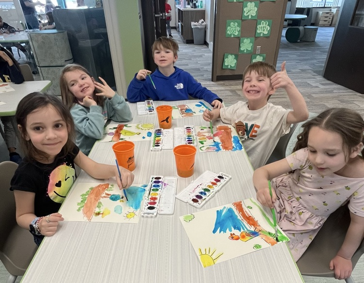 group painting birds