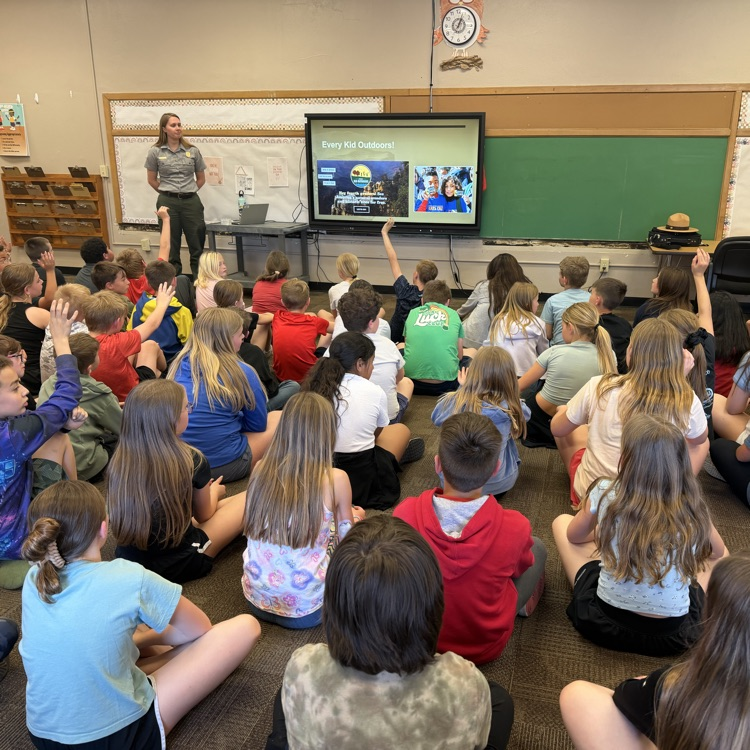 Thank you Ranger Abby with the National Park Service at Missouri National Recreational River for presenting to the Beadle fourth graders.  The students learned about National Parks all over the US and received a free pass to the National Parks. 