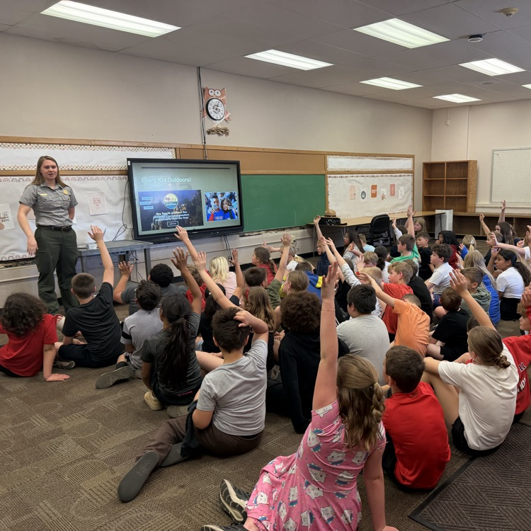 Thank you Ranger Abby with the National Park Service at Missouri National Recreational River for presenting to the Beadle fourth graders.  The students learned about National Parks all over the US and received a free pass to the National Parks. 