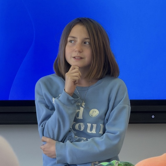 student acting out emotions