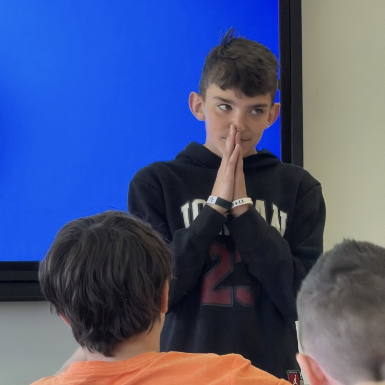 student acting out emotions