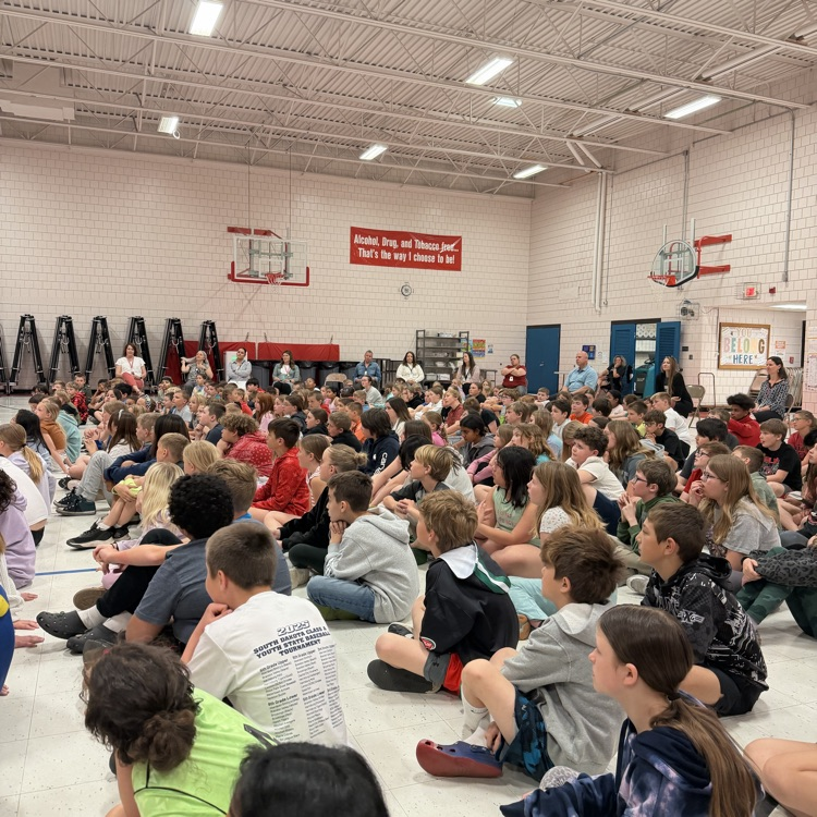 Beadle third, fourth, and fifth graders were entertained at the Coach Sloth assembly this morning. He shared his books and some students even got to take part in acting it out!
