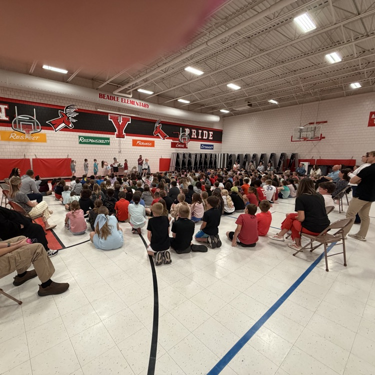 Beadle third, fourth, and fifth graders were entertained at the Coach Sloth assembly this morning. He shared his books and some students even got to take part in acting it out!