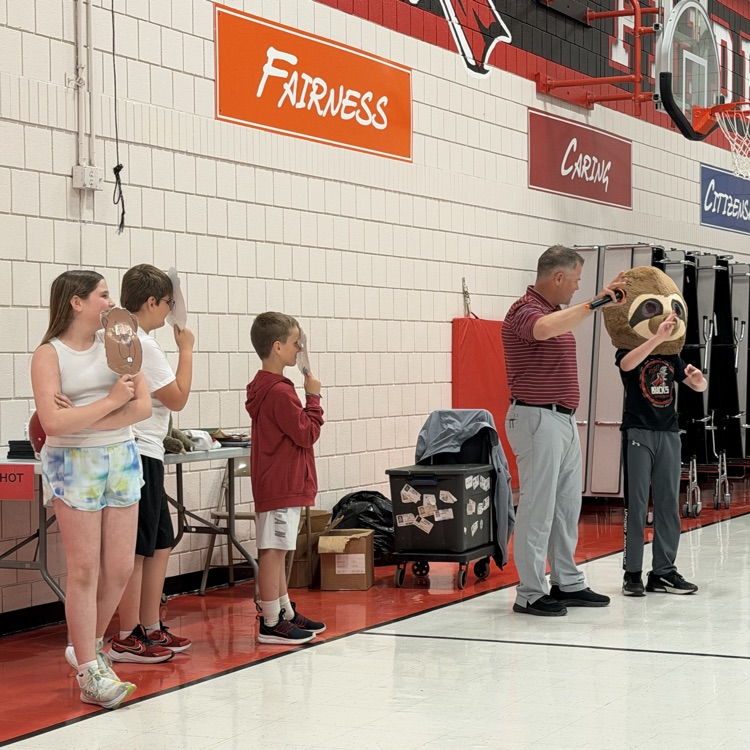 Beadle third, fourth, and fifth graders were entertained at the Coach Sloth assembly this morning. He shared his books and some students even got to take part in acting it out!