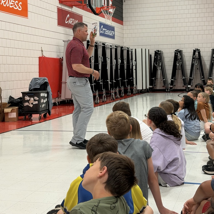 Beadle third, fourth, and fifth graders were entertained at the Coach Sloth assembly this morning. He shared his books and some students even got to take part in acting it out!
