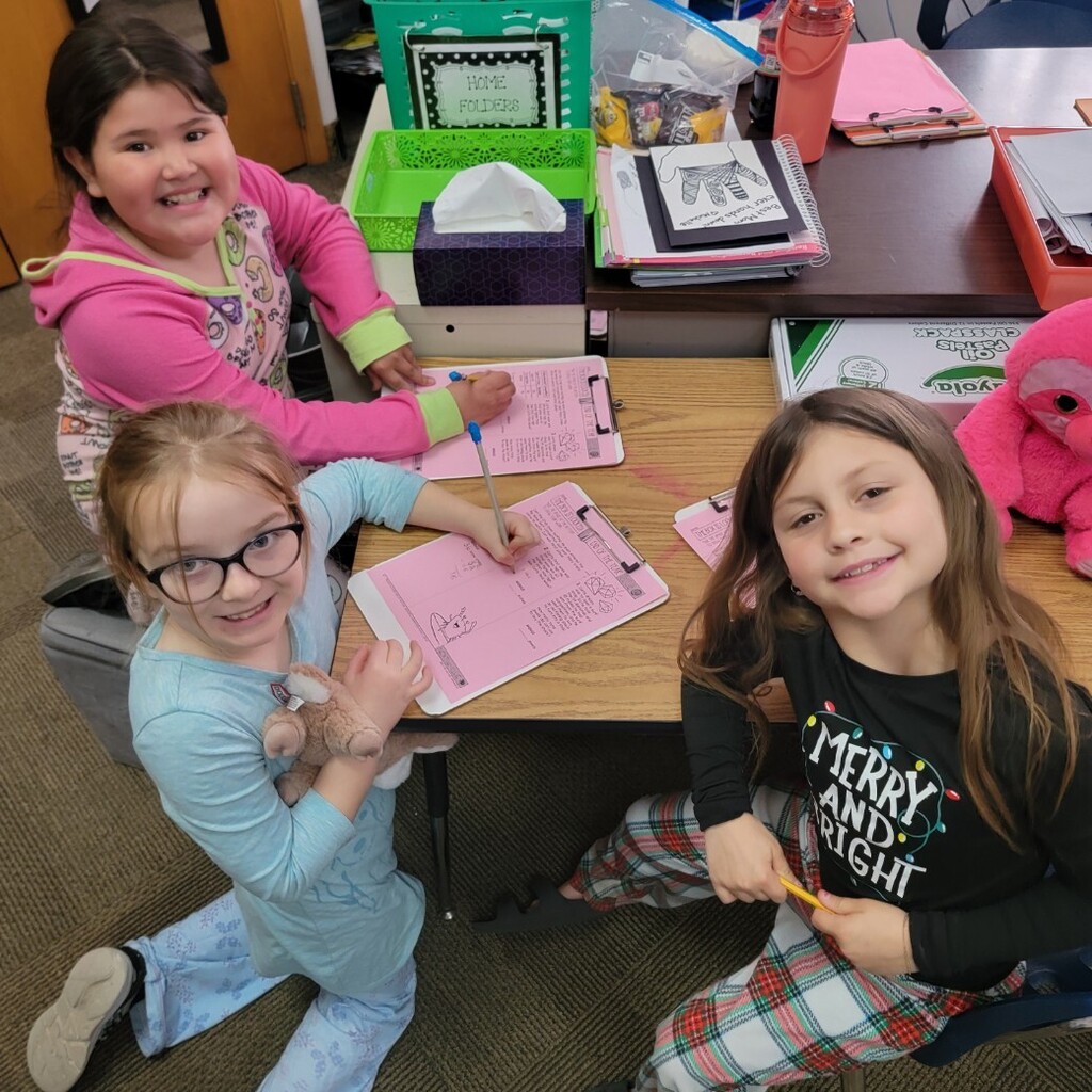 Students solving puzzles.