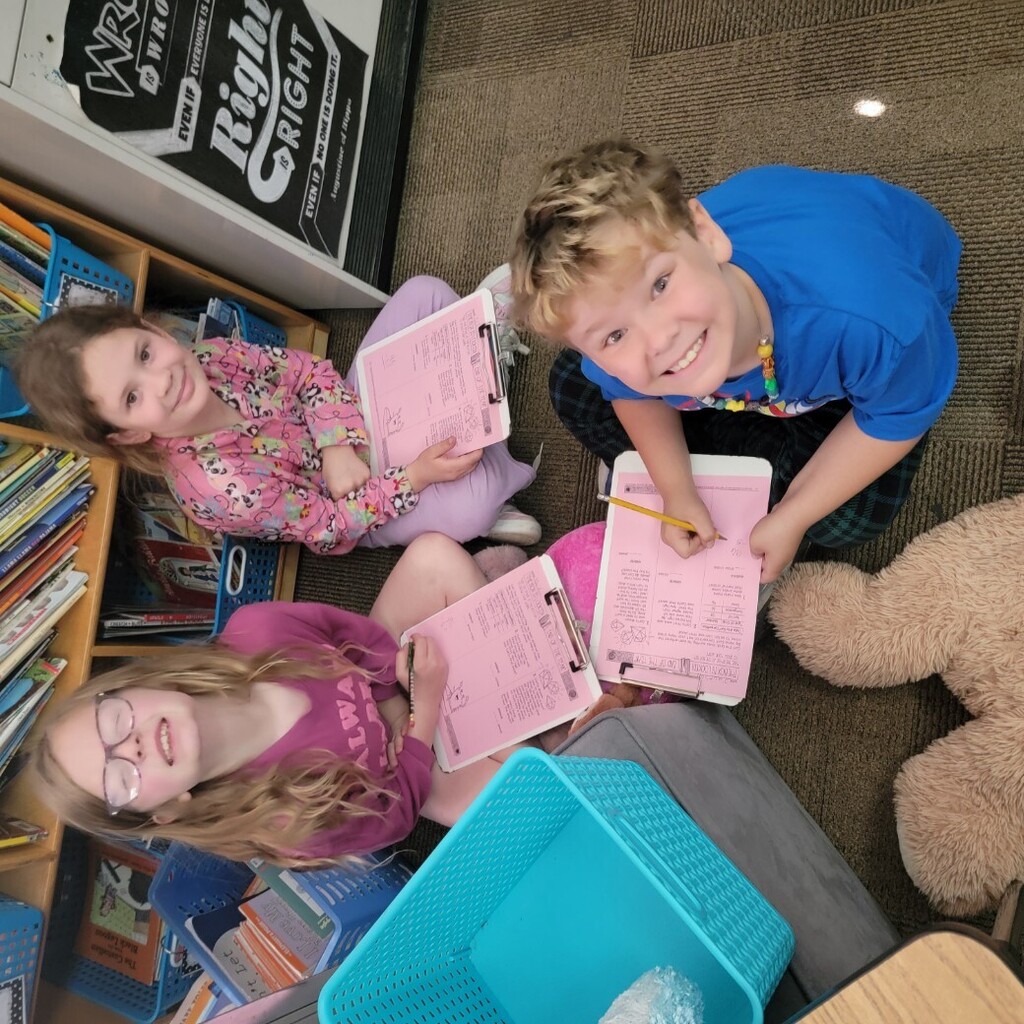 Students solving puzzles