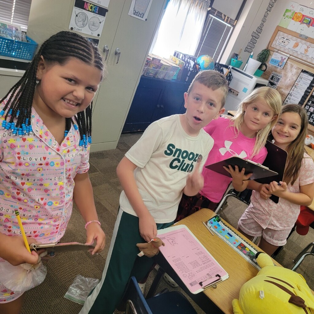 Students solving puzzles.
