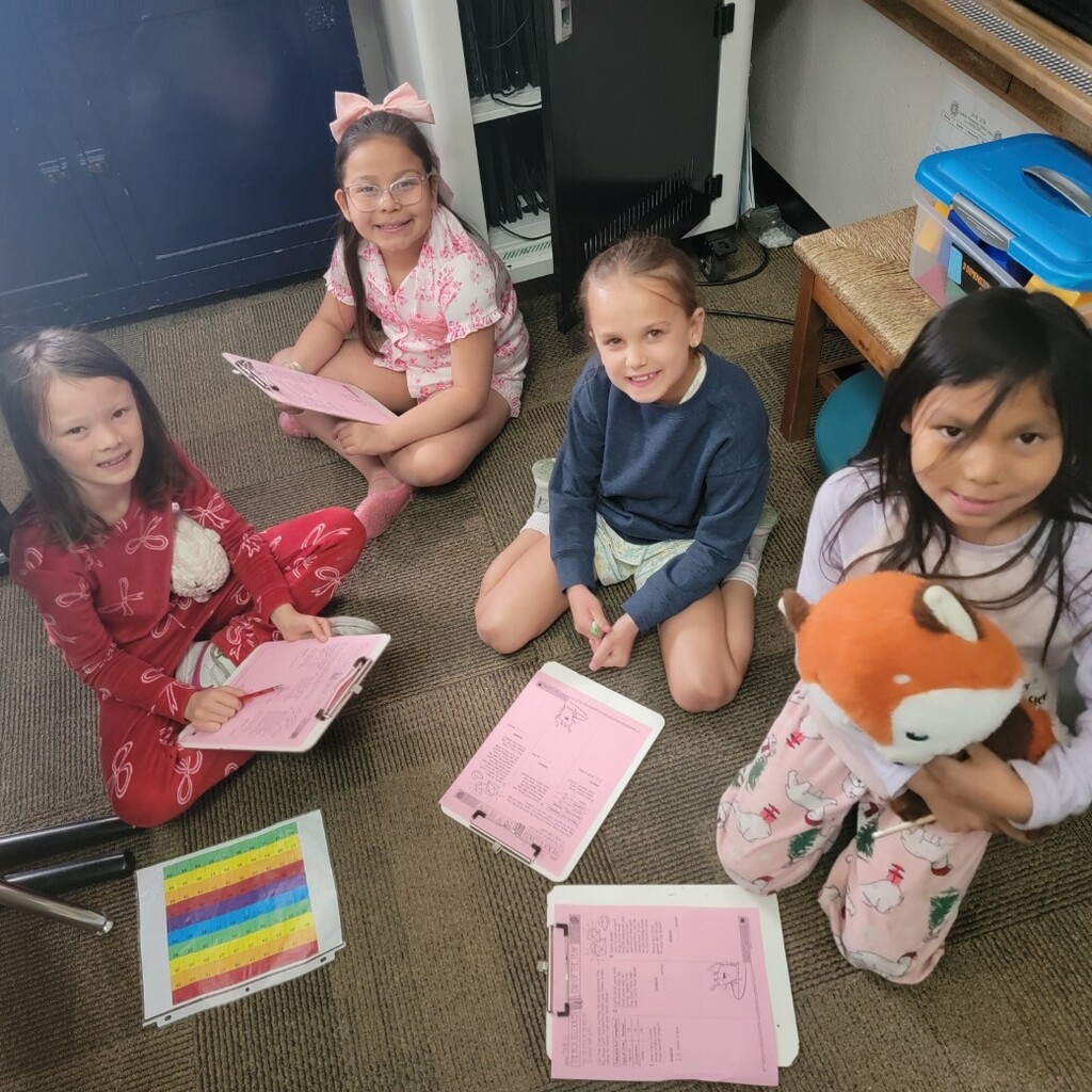 Students solving puzzles