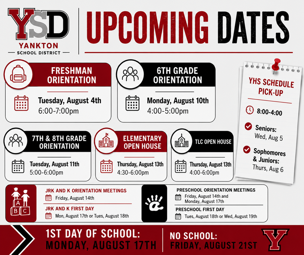 Upcoming Dates
