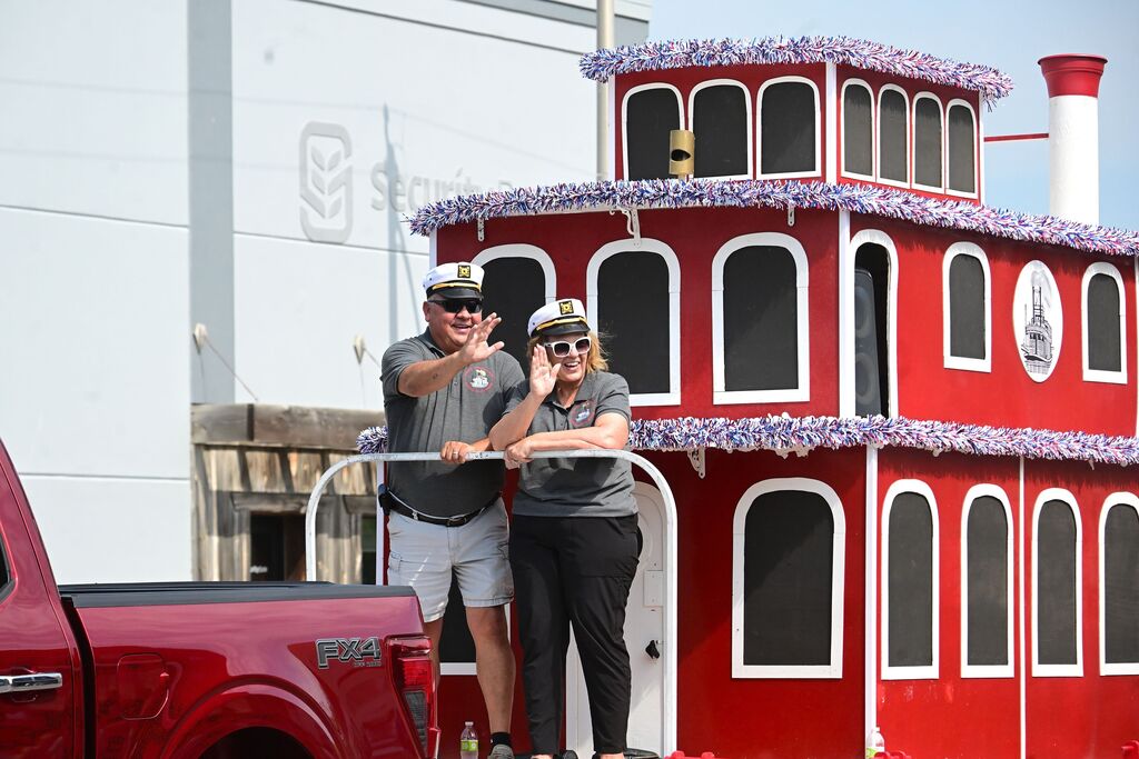 Wayne and Marge on the Float