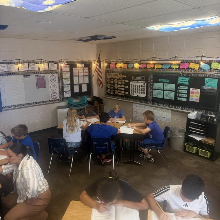 Beadle 4th graders in Mrs. Lukkes's class put on their science hats and got to investigate and observe marigolds. They sketched the plant parts. They explored their functions and had discussions with partners.