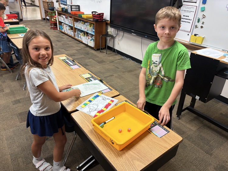 Math partner games are a favorite in Mrs. Krommenhoek’s class! 