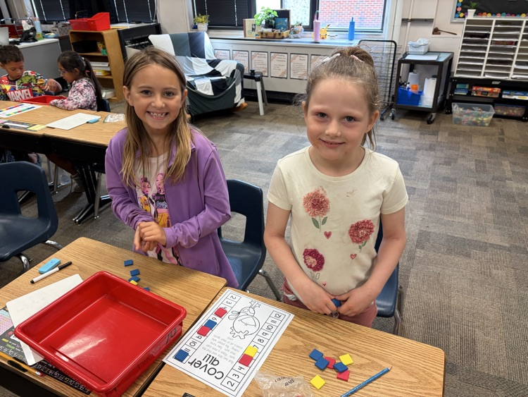 Math partner games are a favorite in Mrs. Krommenhoek’s class! 
