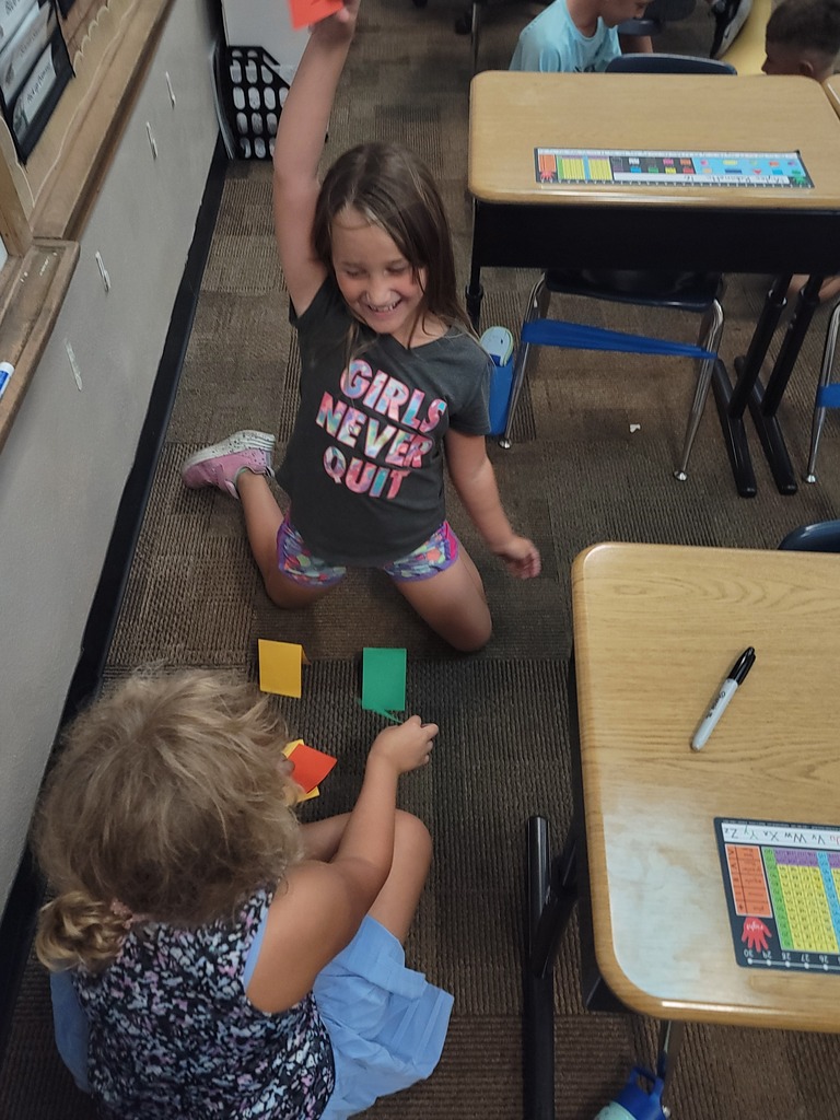 Students practicing sounds. 