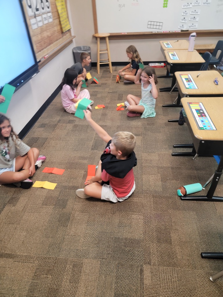 Students practicing sounds. 