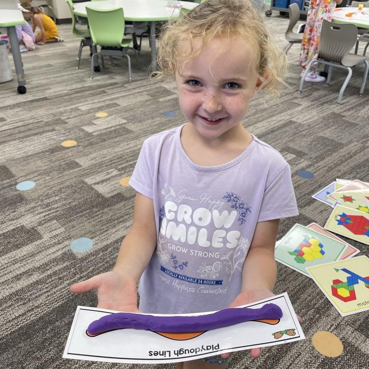 girl play dough art