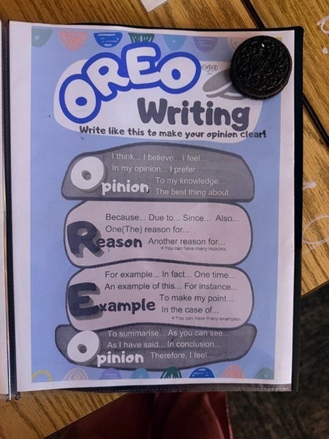 OREO Writing Sheet