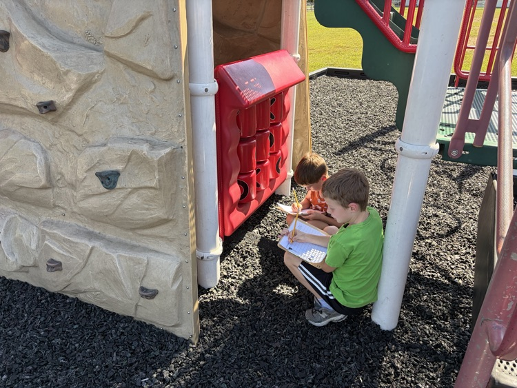 Mrs. Krommenhoek’s second graders went on a “WalkSTEM Tour” to observe and explore the various properties of our playground equipment! 