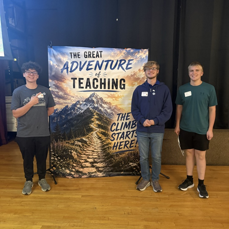 three students at Ed Rising conference