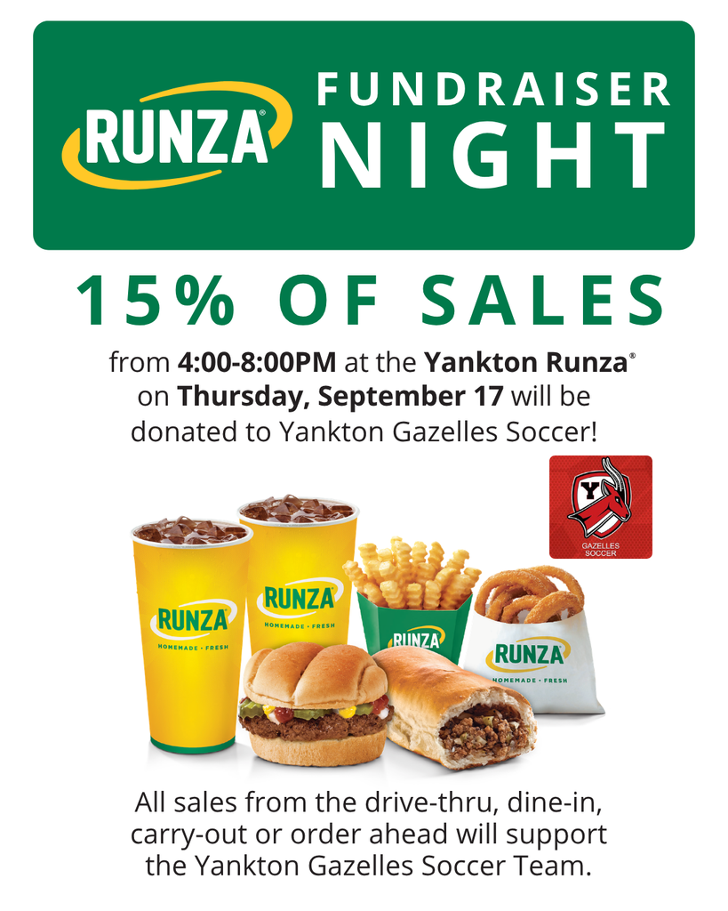 Gazelles Soccer RUNZA Fundraiser!