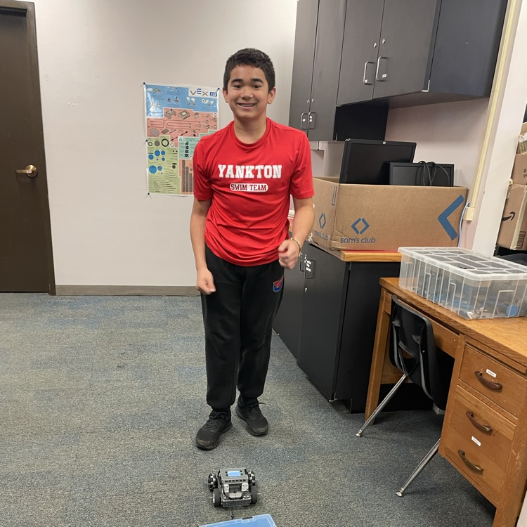 Black day Design and Build students in Mrs. Stanosheck's room all successfully wrote code and downloaded it to their robots!