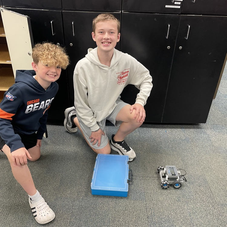 Black day Design and Build students in Mrs. Stanosheck's room all successfully wrote code and downloaded it to their robots!