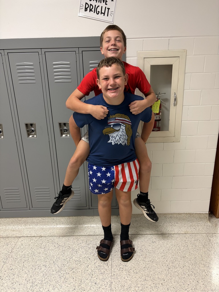 red, white, and blue