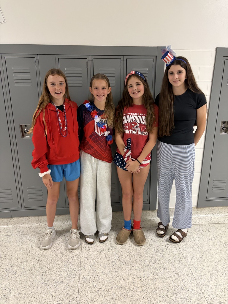 red, white, and blue