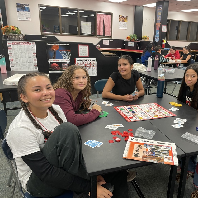 Board games in Mrs. Stanosheck's homeroom for homecoming.