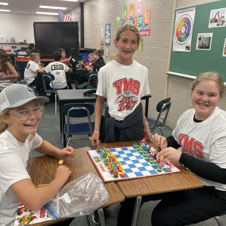 Board games in Mrs. Stanosheck's homeroom for homecoming.