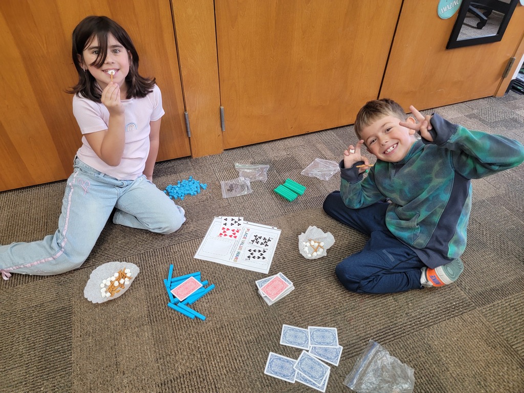 Students practicing math.