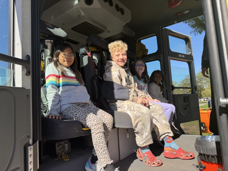 in the fire truck