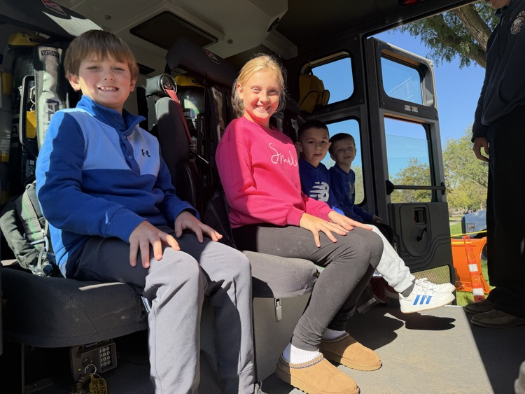 in the fire truck