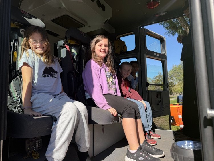 in the fire truck