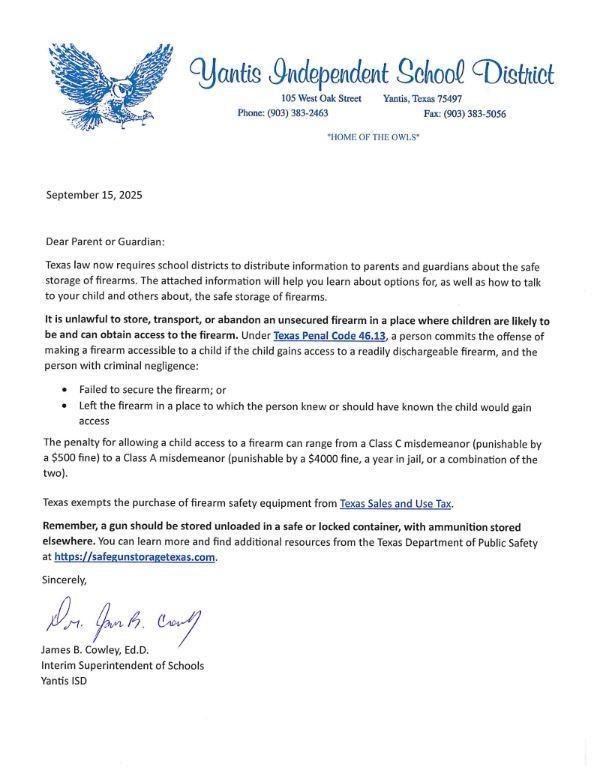 Parent Firearm Notification English