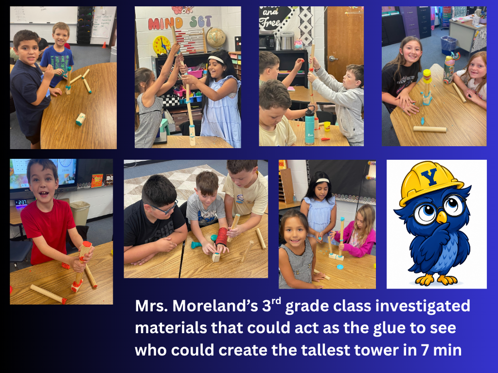 pictures of student building towers