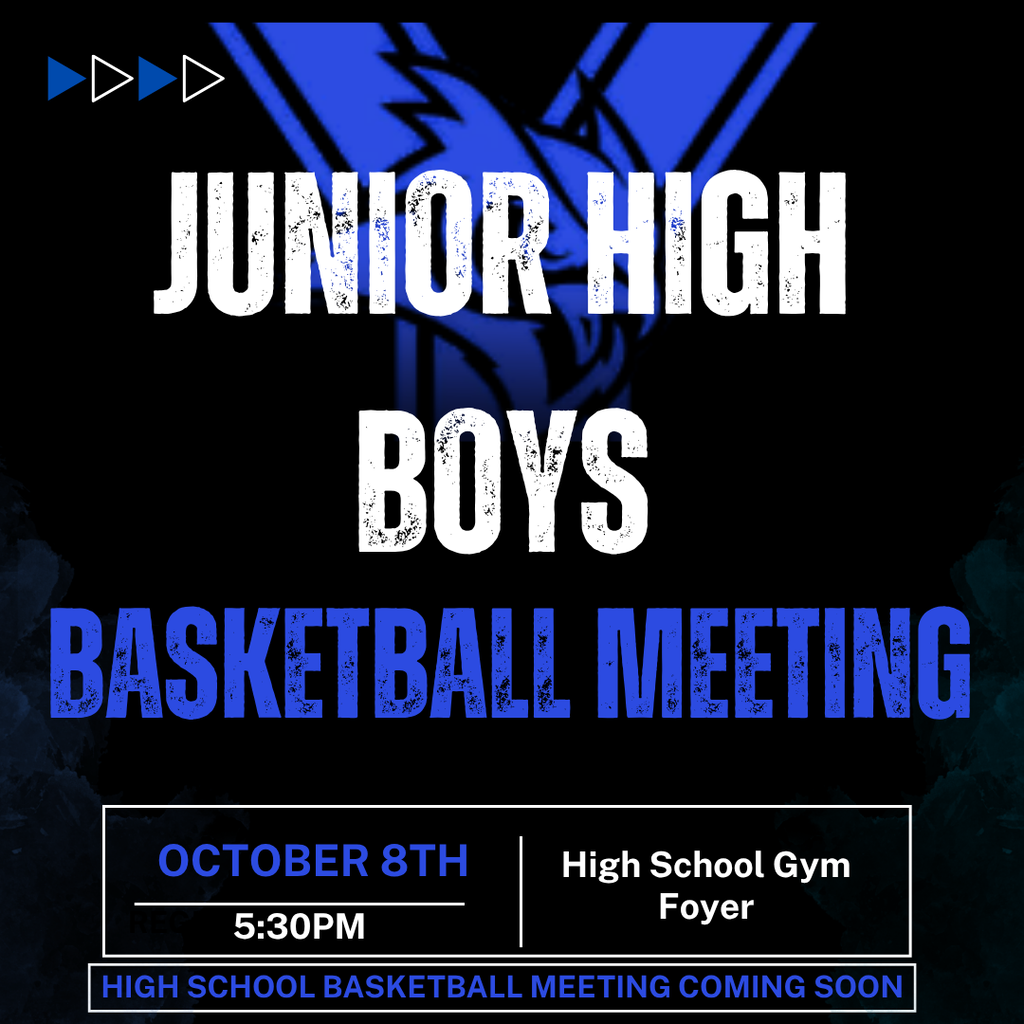Junior High Boys Basketball Meeting Flyer