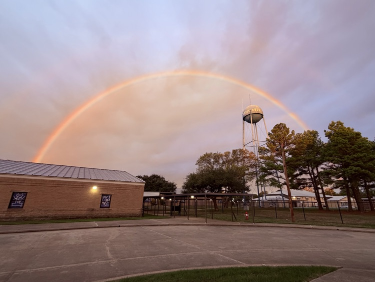 rainbow over school