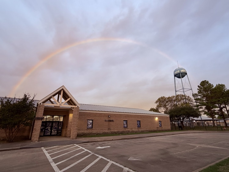 rainbow over school